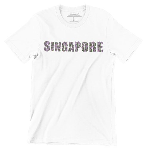Singapore Orchids Short Sleeve T-shirt - Image 2