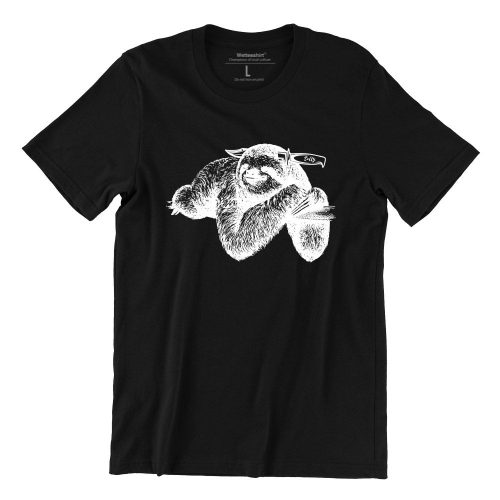 sloth-black-unisex-tshirt-singapore-brand-parody-vinyl-streetwear-apparel-designer