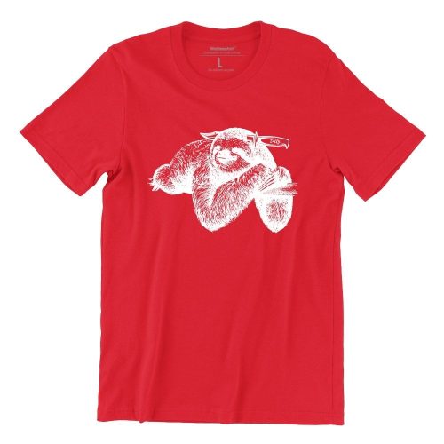 sloth-red-unisex-tshirt-singapore-brand-parody-vinyl-streetwear-apparel-designer.jp