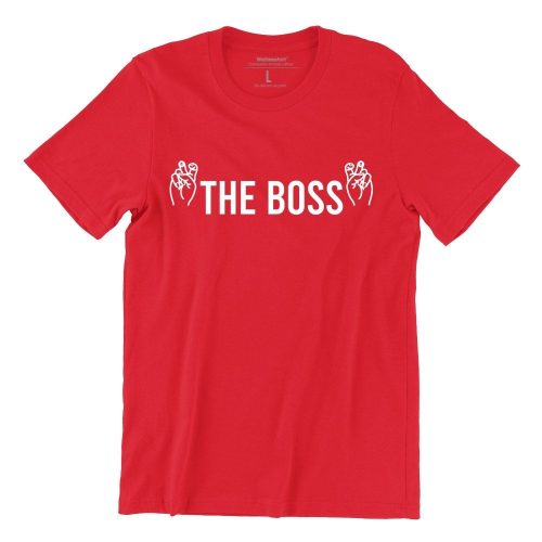 the-boss-red-unisex-tshirt-short-sleeve-singapore-funny-hokkien-vinyl-streetwear
